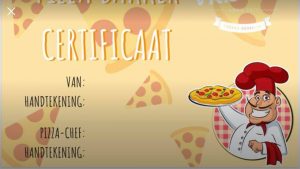 KIds Pizza Party Kidsparty Certificaat 300x169