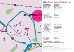Kunstmoment Gouda ook op GOUDasfalt plattegrond kunstmoment route 2026