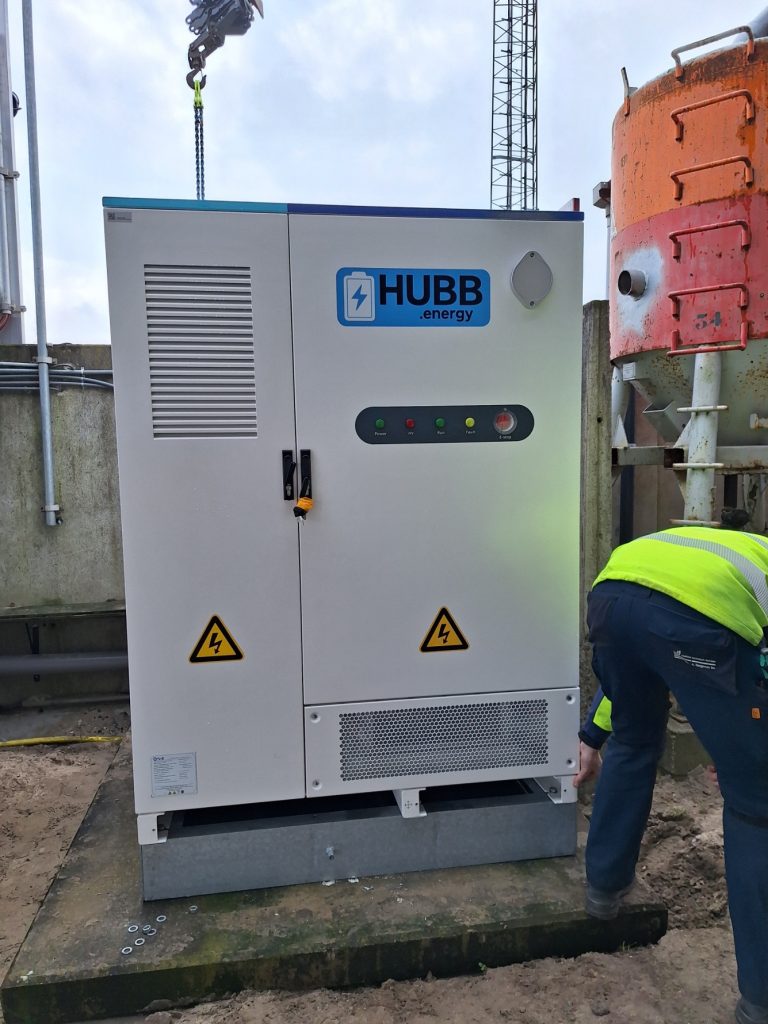 goudasfalt batterij in gebruik